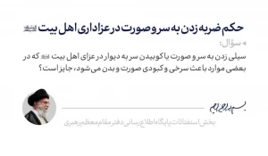حکم ضربه زدن به سر و صورت در عزاداری اهل بیت (علیهم السلام)