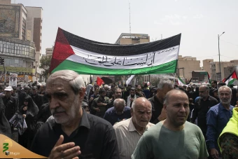 تشییع پیکر مجاهد بزرگ فلسطینی شهید اسماعیل هنیه در تهران 37