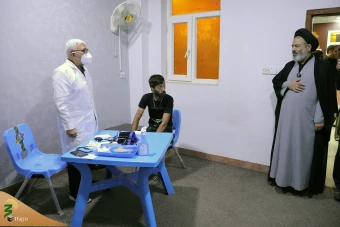 بازدید مسئولان بعثه و امورحج از قرارگاه عملیاتی هلال احمر کربلا  19
