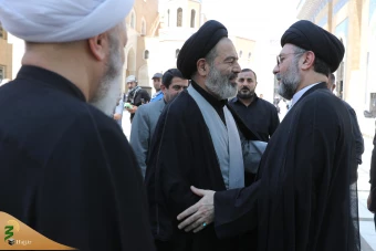 دیدار حجت الاسلام نواب با مسئول موسسه فرهنگی شهید محراب در نجف 2