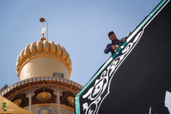 سیاه پوش شدن حرم امیرالمؤمنین علیه السلام در آستانه رحلت رسول اکرم(ص) 2