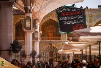 سیاه پوش شدن حرم امیرالمؤمنین علیه السلام در آستانه رحلت رسول اکرم(ص) 3