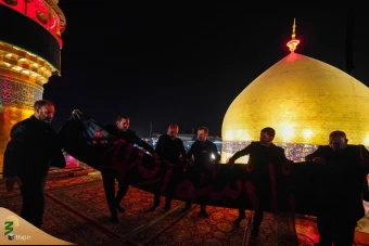 سیاه پوش شدن حرم امیرالمؤمنین علیه السلام در آستانه رحلت رسول اکرم(ص) 2