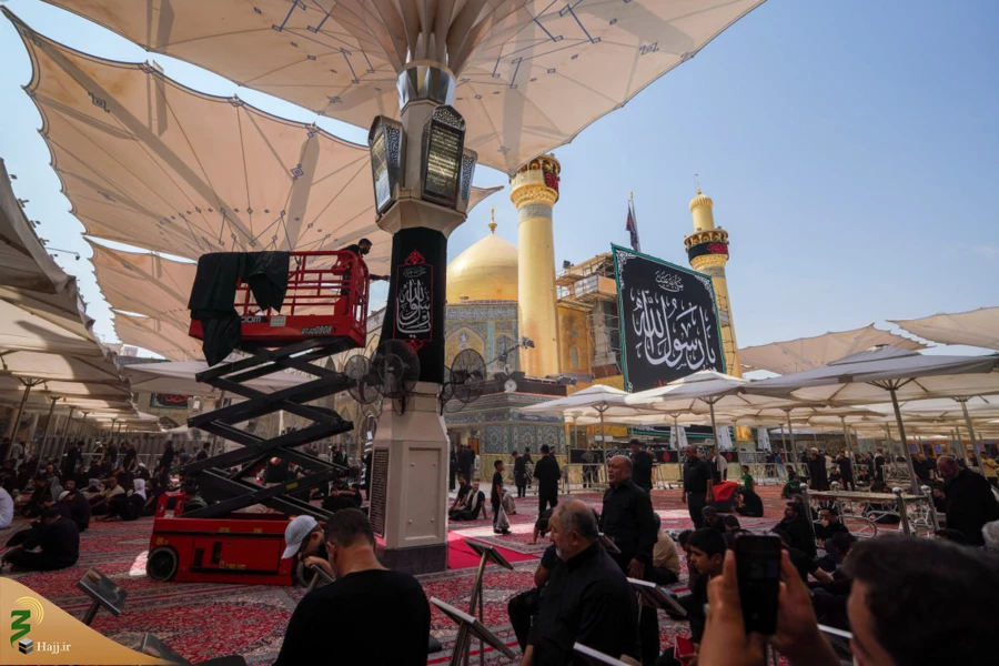 سیاه پوش شدن حرم امیرالمؤمنین علیه السلام در آستانه رحلت رسول اکرم(ص) 4
