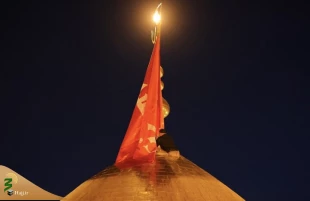 پرچم گنبد حرم امام حسین (ع) تعویض شد 2