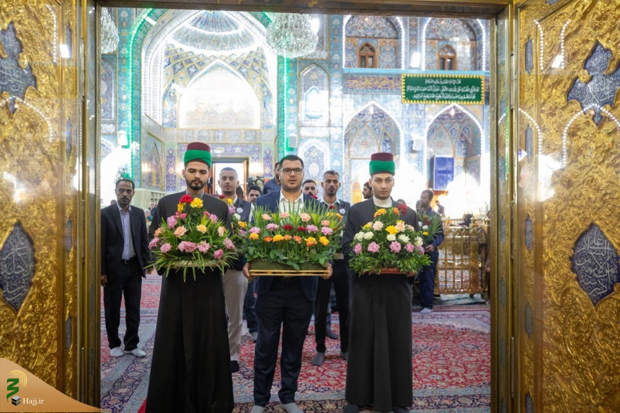 حرم امام حسین(ع) در آستانه میلاد پیامبر(ص) گل‌آرایی شد 3