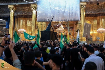  تشییع نمادین  سیدحسن نصرالله دبیرکل شهید حزب‌الله لبنان  در کربلا 4