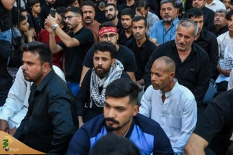  تشییع نمادین  سیدحسن نصرالله دبیرکل شهید حزب‌الله لبنان  در کربلا 5