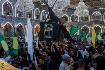  تشییع نمادین  سیدحسن نصرالله دبیرکل شهید حزب‌الله لبنان  در کربلا 10