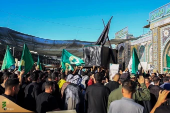  تشییع نمادین  سیدحسن نصرالله دبیرکل شهید حزب‌الله لبنان  در کربلا 11