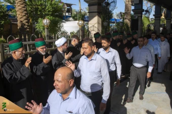  تشییع نمادین  سیدحسن نصرالله دبیرکل شهید حزب‌الله لبنان  در کربلا 9
