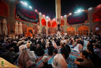 مراسم عزاداری شهادت حضرت فاطمه سلام‌الله‌علیها در حرم مطهر علوی 13