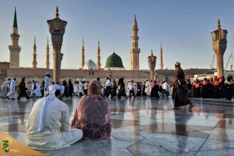 حضور زائران در مسجدالنبی و قبرستان بقیع 2