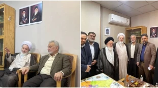 دیدار مسئول دفتر نمایندگی بعثه در نجف با نماینده مقام معظم رهبری در کشور عراق
 2