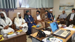 دیدار علما و اندیشمندان اهل سنت با مسئول بعثه مقام معظم رهبری در مدینه منوره 6