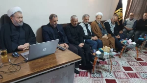 دیدار خادمان فرهنگی و اجرایی کاروان الزهرا(س) قم با مسئول دفتر نمایندگی بعثه در عراق
