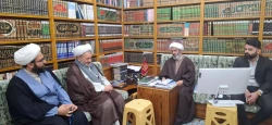دیدار مسئول دفتر نمایندگی بعثه در عراق با امام جماعت و مسئول شرعیات حرم حسینی 3