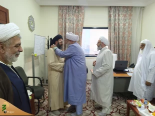 نشست روحانیون کاروان‌های اهل سنت با نماینده بعثه مقام معظم رهبری در مکه مکرمه 4