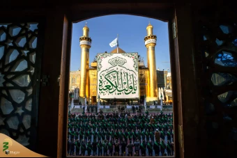 برافراشته شدن پرچم جدید بر فراز گنبدحرم امیرالمؤمنین علی علیه‌السلام 2