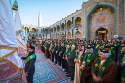 برافراشته شدن پرچم جدید بر فراز گنبدحرم امیرالمؤمنین علی علیه‌السلام 3