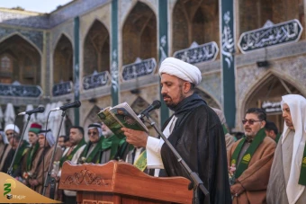 برافراشته شدن پرچم جدید بر فراز گنبدحرم امیرالمؤمنین علی علیه‌السلام 5