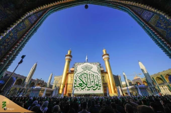 برافراشته شدن پرچم جدید بر فراز گنبدحرم امیرالمؤمنین علی علیه‌السلام 9
