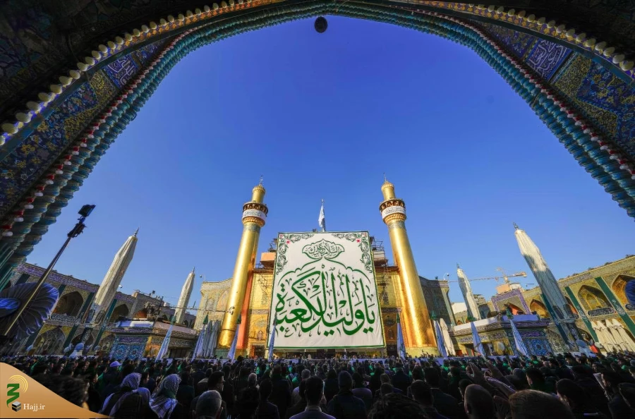 برافراشته شدن پرچم جدید بر فراز گنبدحرم امیرالمؤمنین علی علیه‌السلام 9