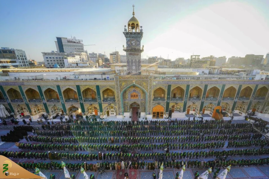 برافراشته شدن پرچم جدید بر فراز گنبدحرم امیرالمؤمنین علی علیه‌السلام 15