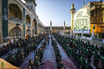 برافراشته شدن پرچم جدید بر فراز گنبدحرم امیرالمؤمنین علی علیه‌السلام 16