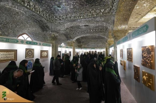 نمایش بیش از ۳۰۰ اثر در نمایشگاه بین‌المللی هنرهای اسلامی حرم امام علی(ع) 4