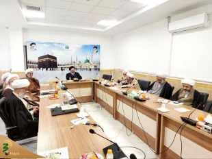 نوقشت فی الاجتماع الفقهی لممثلی بیوت مراجع التقلید حدود مراعاة الضوابط الخاصة بارتداء ملابس الإحرام لدخول صحن المسجد الحرام 2