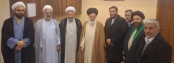 ملاقات مسئول بعثه مقام معظم رهبری در عراق با آیت‌الله حسینی بوشهری