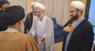 ملاقات مسئول بعثه مقام معظم رهبری در عراق با آیت‌الله حسینی بوشهری