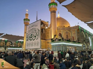گل آرایی حرم علوی در آستانه اعیاد شعبانیه 2