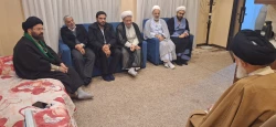 ملاقات مسئول بعثه مقام معظم رهبری در عراق با آیت‌الله حسینی بوشهری