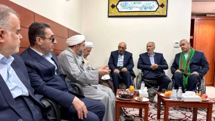 دیدار جانبازان و گروه تواشیح حضرت قمر بنی هاشم با حجت الاسلام اکبری در مکه 4