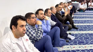 دیدار مسئولین بعثه رهبری و ستاد عمره از آشپزخانه مکه :

 تقدیر از خادمان زائرین در ایام شعبانیه 10