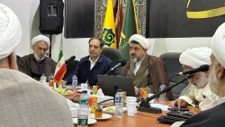 جلسه مستمر مسئولین بعثه رهبری با خادمان فرهنگی؛ 

تأکید بر ضرورت وحدت اسلامی  3