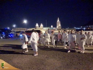 میقات عشق، مسجد شجره؛ دانشجویان با احرام، سفر حج را آغاز کردند 3