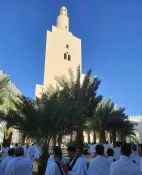 میقات عشق، مسجد شجره؛ دانشجویان با احرام، سفر حج را آغاز کردند 7