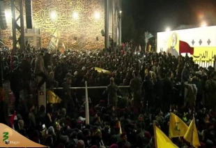پیکر مطهر شهید سیدحسن نصرالله در آرامگاه ابدی‌اش آرام گرفت 2