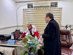 بازدید مسئولان حوزه حج و زیارت از مرکز پزشکی هلال احمر در عراق 6