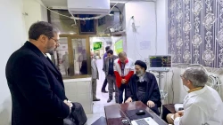 بازدید مسئولان حوزه حج و زیارت از مرکز پزشکی هلال احمر در عراق 7