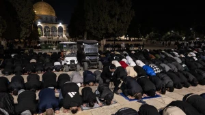 اقامه نماز شب اول ماه رمضان در مسجد الاقصی با حضور ۷۰ هزار فلسطینی