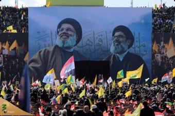 مراسم تشییع مجاهد کبیر شهید سیدحسن نصرالله و شهید سیدهاشم صفی‌الدین 2