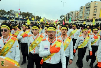 مراسم تشییع مجاهد کبیر شهید سیدحسن نصرالله و شهید سیدهاشم صفی‌الدین 63