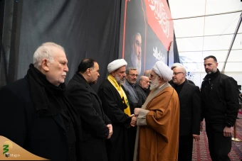 حضور هیئت نمایندگی رهبر انقلاب اسلامی در مراسم ترحیم و بزرگداشت رهبران شهید حزب‌الله در بیروت 12