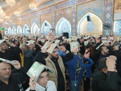 بعثه مقام معظم رهبری مراسم احیاء سومین شب قدر را در کربلا برگزار نمود 8
