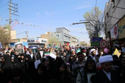 حضور نماینده ولی فقیه در امور حج و زیارت در راهپیمایی روز جهانی قدس قم 9