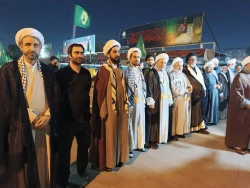 راهپیمایی روز قدس با حضور اعضاء بعثه مقام معظم رهبری در کربلای معلی برگزار شد 2